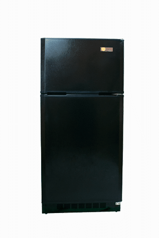 Black gas fridge from Warehouse Appliance