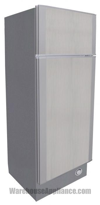 Solar powered 10.2 cubic foot refrigerator white exterior